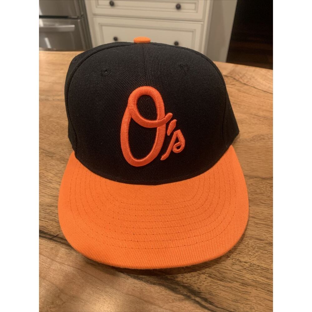 Baltimore Orioles Hat MLB New Era 59Fifty 7 1/4 Fitted Black Orange Baseball Cap